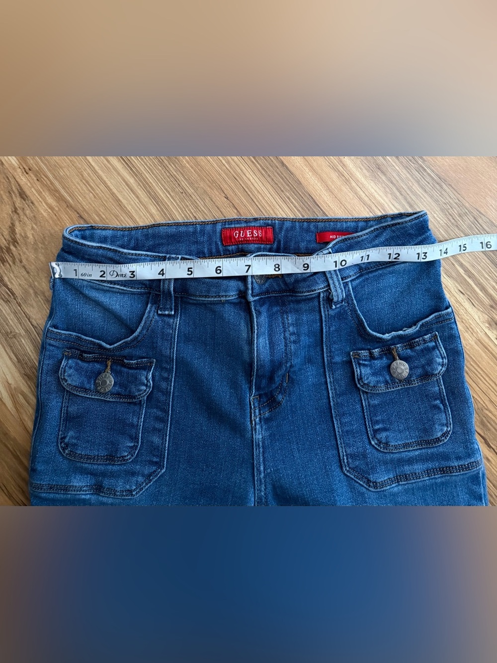 Guess Women’s Mid Rise Bootcut Stretch Jeans Blue Size 27 Waist - Picture 9 of 9